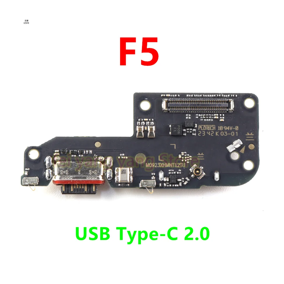 USB Type-C 2.0 Nabíjacie nabíjacie dock Jack Plug Socket Port Conector Conector Board Flex kábel pre Xiaomi POCO F5 23049PCD8G, 23049PCD8I