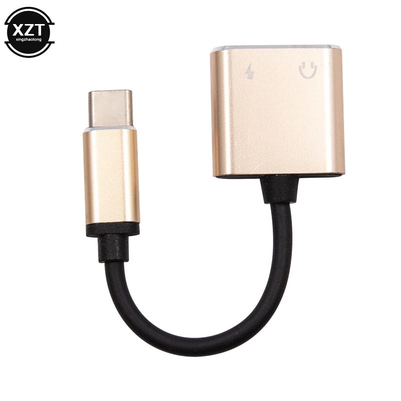 USB Type C Audio adaptér typu C až 3,5 mm Jacka Serfón Audio Converter Kábel pre Huawei Mate 9 Xiaomi 6 Smart Phones