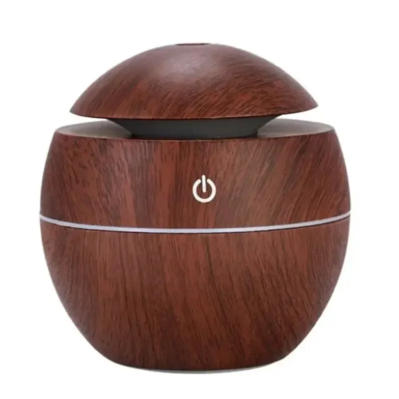 USB ultrazvuk Cool Mist striekanie éterický olej Vôňa Mini domáce drevené zrno vzduchu zvlhčovač