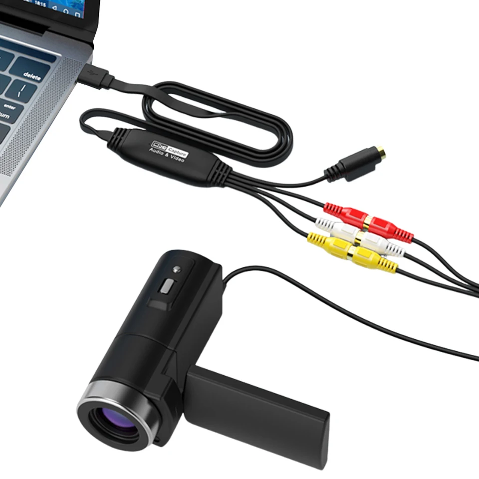 USB Video Capture Card VHS pre digitálny prevodník VHS TV DVD VCR RCA na USB Video Converter pre Mac PC