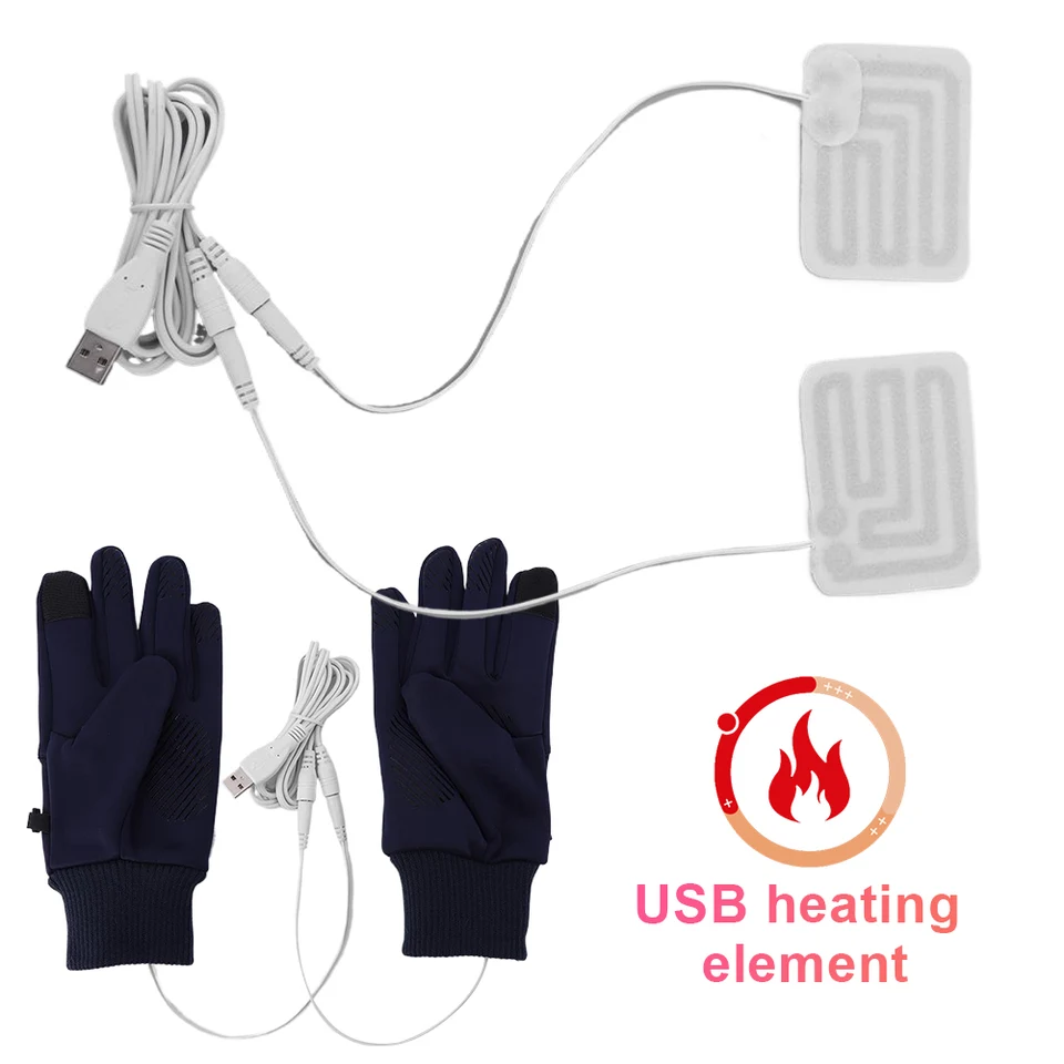 USB Vykurovací film Elektrické vyhrievacie podložky 5V Rukavice Ohrievača Multifunkcia elektrickej nohy Ohrievaná jedna až dva pre topánky na odevy rukavíc
