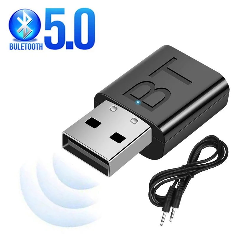 USB Wireless Bluetooth Pánový prijímač Stereo BT 5.0 RCA USB 3,5 mm Jack AUX pre televízne slúchadlá domáce stereofónne auto HIFI Audio