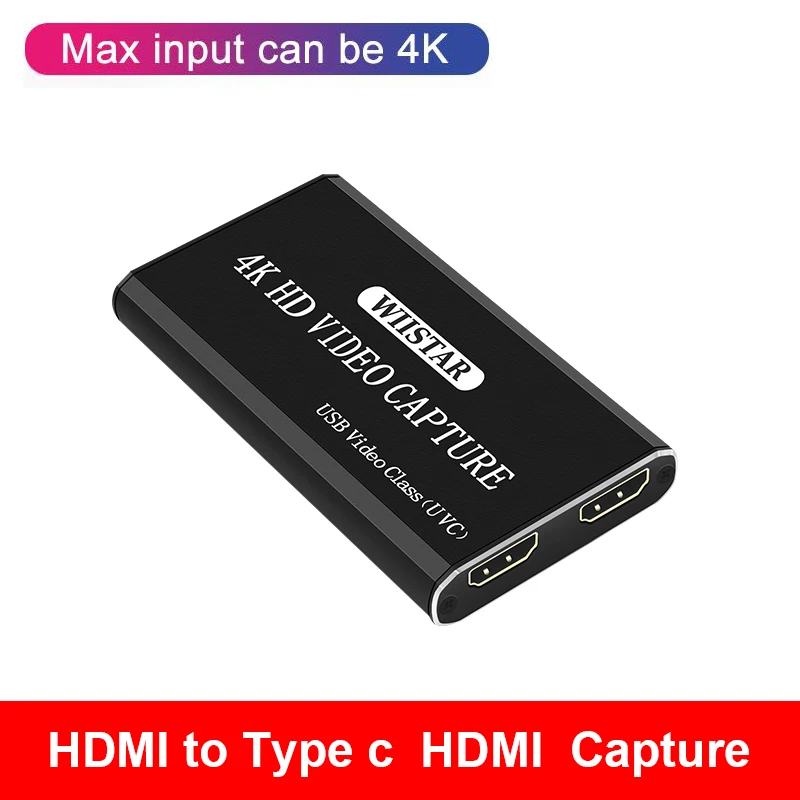 USB2.0 Video Capture 1080p 4K HDMI na USB Type C HDMI Game Video Card Card Live Streams Broadcast s mikrofónom pre Xbox PS4