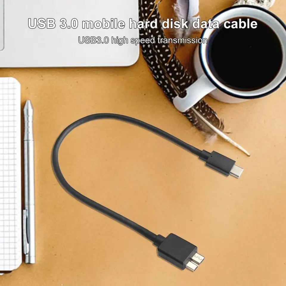 USB3.0 Kábel pevného disku na 5 GBPS prenos údajov PVC Type-C do Micro B 450MB/S Kábeľový kábel HDD kábla Micro USB