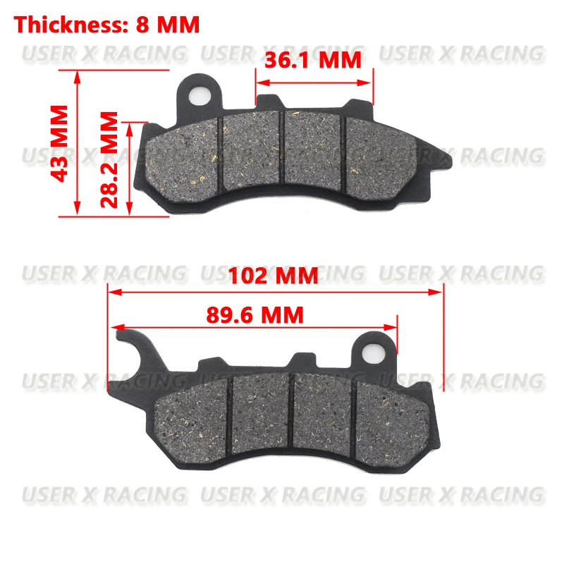 Userx Motorcycle Disk Brzdí brzdenie brzdy predné zadné brzdové doštičky pre Honda PCX 125 150 Zoomer 110 SFA723