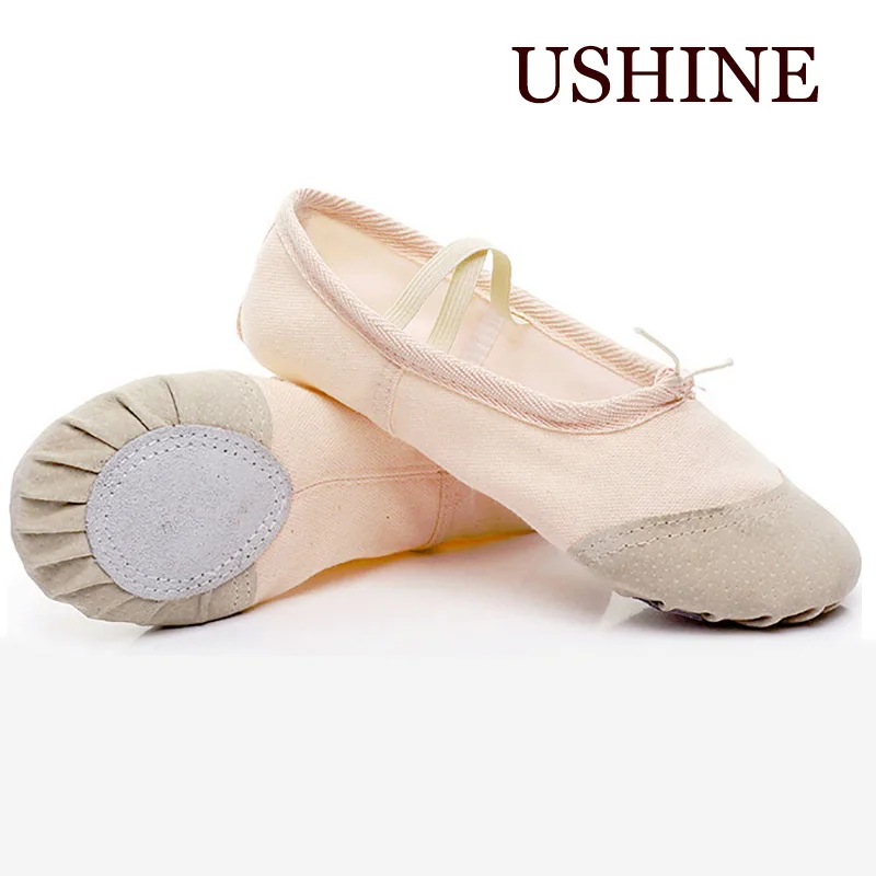 Ushine Professional Pink Yoga papuče vnútorné cvičenie topánky Baletné topánky Dance pre dievčatá plátno baletné tanečné dievčatá Dievčatá ženy Ženy