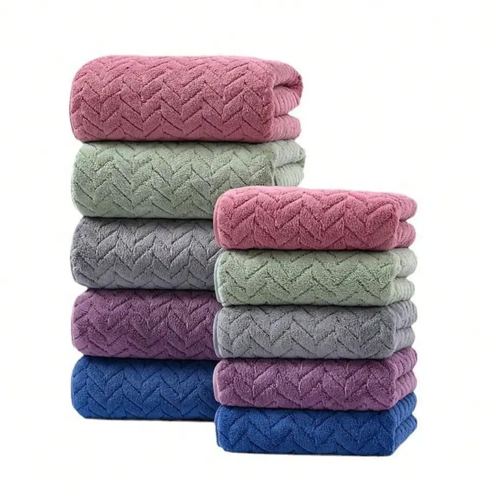 Uterák nastavený na uterák na uterák na uteráky Rýchle sušenie uterákov pre kúpeľňu silnú absorpciu vody (uterák na ruky+uterák)
