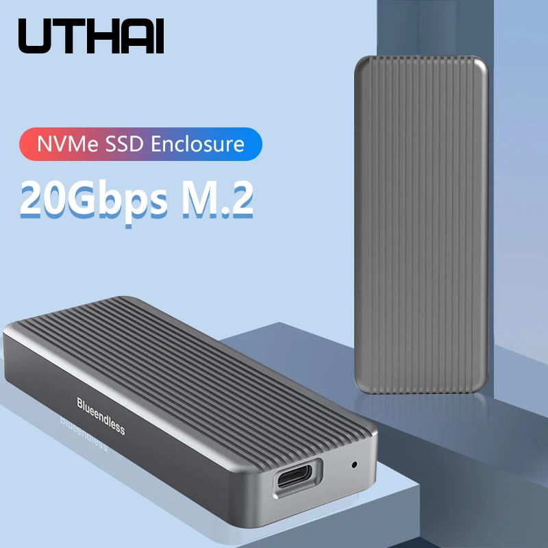Uthai M6n Nový M.2 NVME Solid State Drive Box Gen2*2 až USB3.2 SSD Thunder Speed ​​20 Gbps Mobile Pevný box