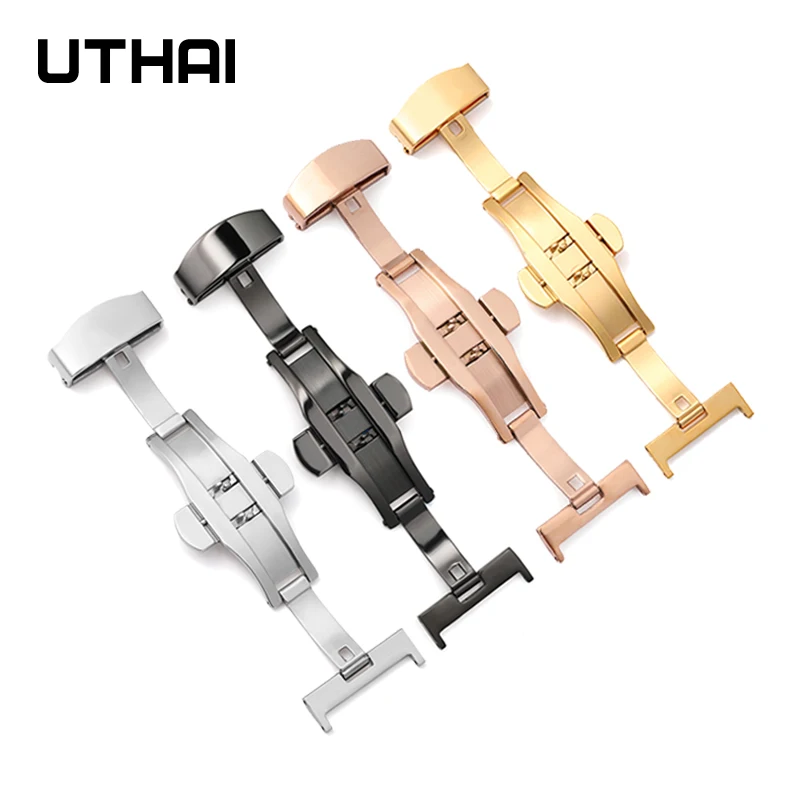Uthai Watch Fold Buckle P89 z nehrdzavejúcej ocele Butterfly Double Shock Buckle 10-22 mm, zavádzanie sponky