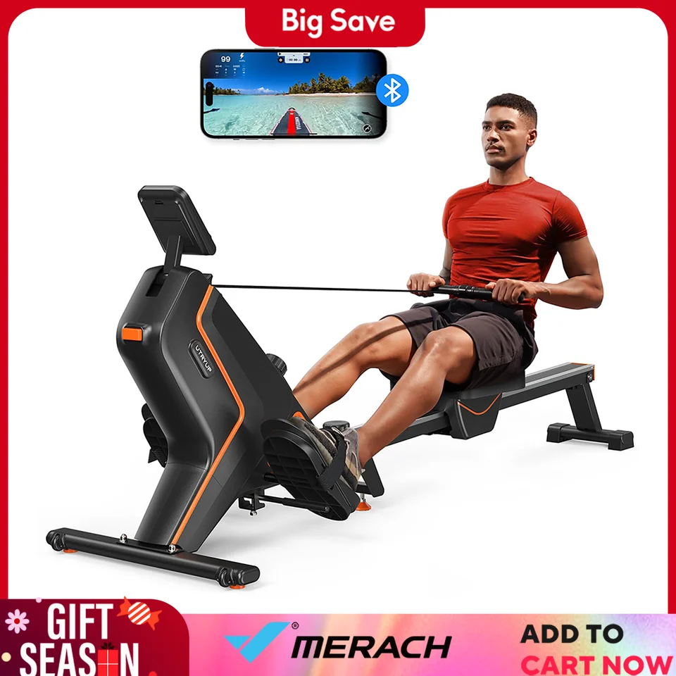 Utryup magnetické veslovacie stroje R05 Water Rower R10 16 Úrovne Tichý odpor skladací veslovací stroj Domáca telocvičňa Fitness