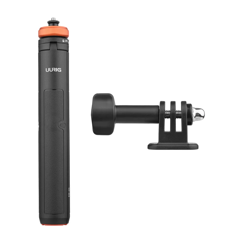 UURIG TP-03 Športová kamera selfie palica sta si max. Dĺžka 122 cm 1/4 