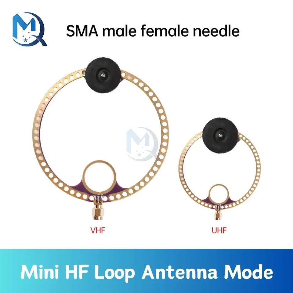 UV UHF 400M-470MHz+VHF FM 80M-150MHz Mini Vysokofrekvenčná slučka antény UV Sada antény s malými slučkami