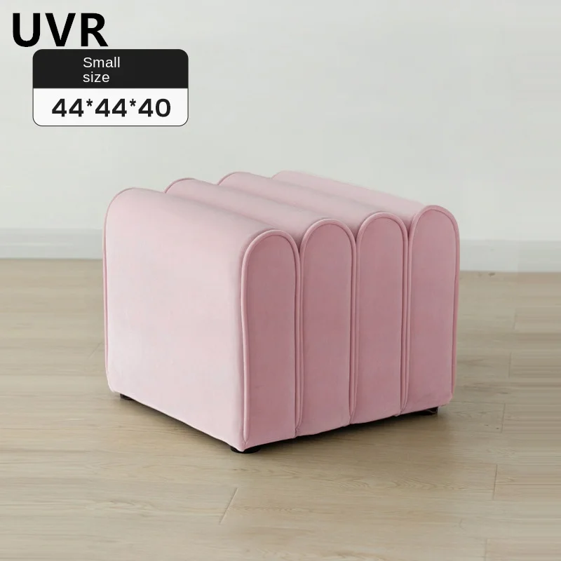 UVR masívne drevo malé štvorcové stolice svetlo luxusná obývacia izba krátka stolička Domov Nábytok