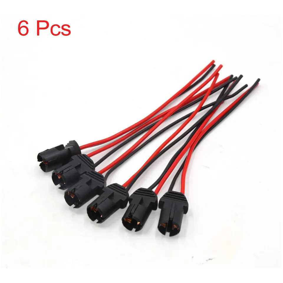 UxCell 2pcs 4ks 6ks DC 12V T10 W5W 194 168 Soketový značkový držiak na konektor drôtu drôtu Žiarovka výmena vozidla Časti automobilov