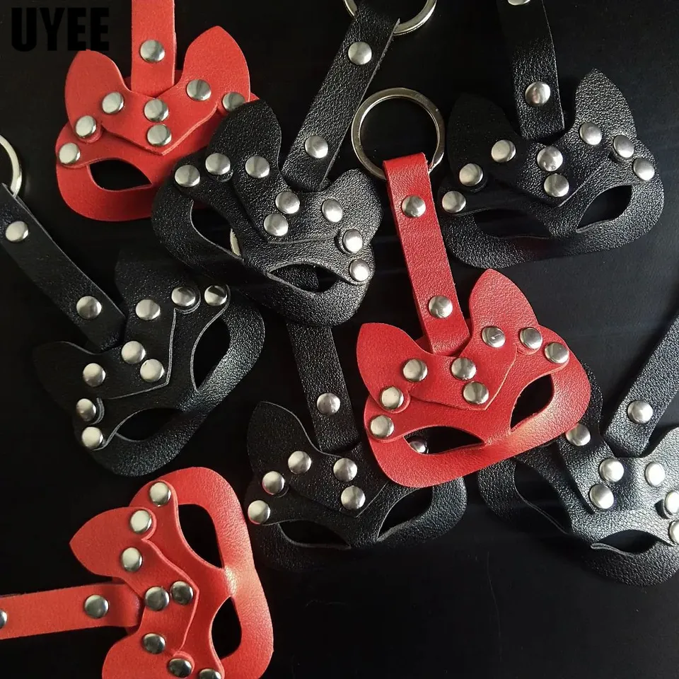 Uyee ručne vyrábaný punk líška Keychain PU kožená kovová nitka Dámske dámske prívesok Keychain Luxusné dizajnér