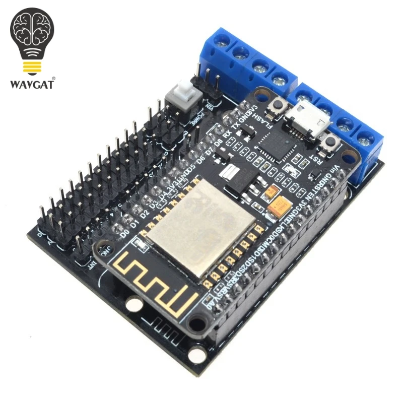 Uzol MCU Vývojová súprava Nodemcu + Motor Shield ESP WIFI ESP8266 ESP-12E DIY RC Hračka diaľkového ovládania LUA IOT SMART CAR ESP12E