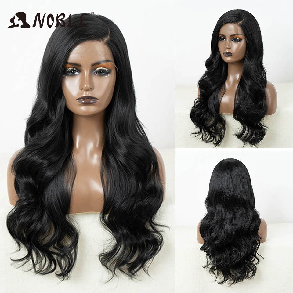 Ušľachtilé vlasy syntetické čipky prednú parochňu Dlhé vlnité 26 palcové zvýraznenie parochne parochne Časť Parochne pre ženy, čipka Wig ombre blondínka cosplay parochňa