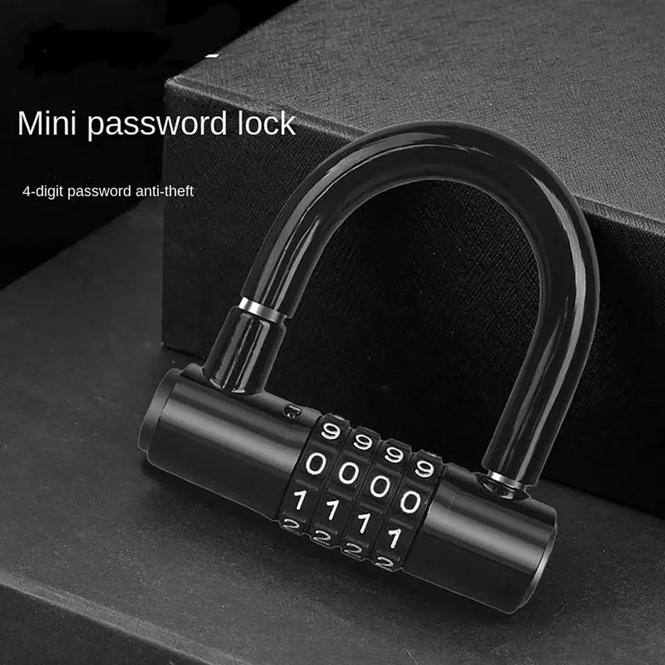 Užitočné 4 -číslicový kód Bicycle Security Lock U Tvar Anti Theft Bicycle Lock Lock Lock Lock Lock Bicycle Lock pre vonkajšie jazdecké suppies