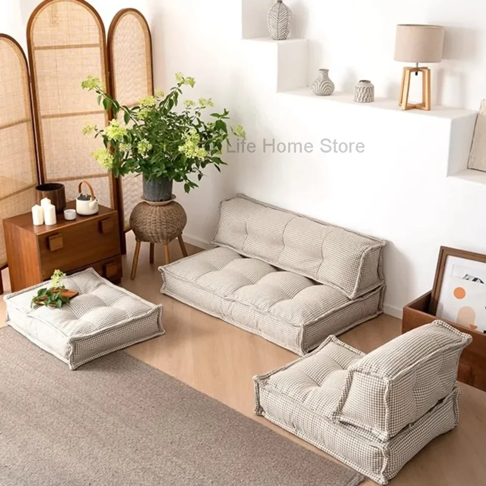 V polovici storočia lenivá obývacia izba Sofa Futon Modular Bean Bag Prenosná ultralight gauč Malý rodinný pohovka Muebles Domáci nábytok
