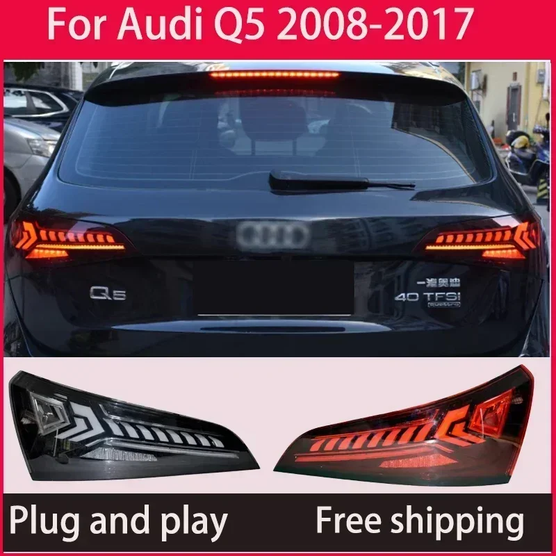 V rokoch 2008-2017 Audi Q5, SQ5 Taillight 8RLED Taillights, Vylepšený dizajn Q7, Dynamické signálne svetlá, automobilové príslušenstvo