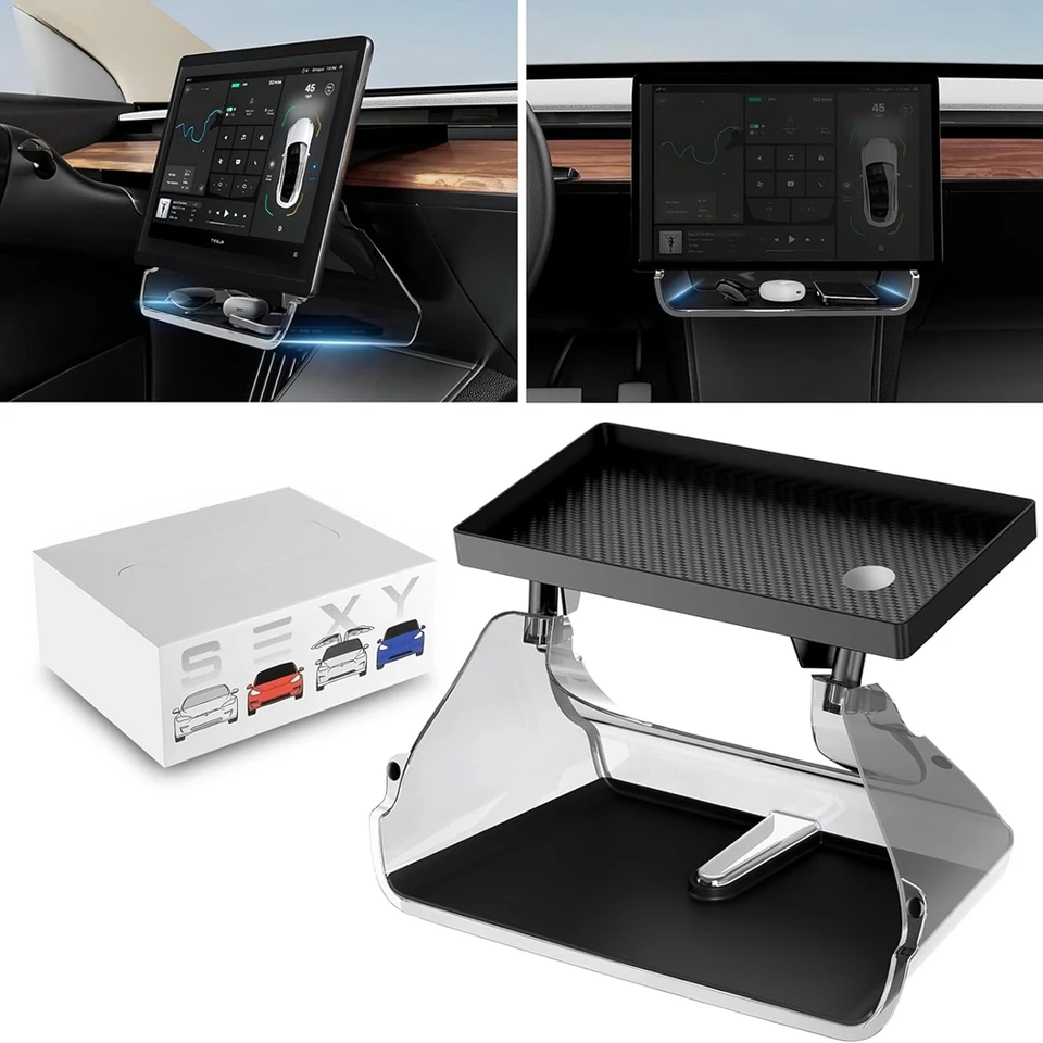 V rámci úložného priestoru pre úložisko obrazovky pre model Tesla Model 3 Y Highland Center Console Organizátor zásobník Dashboard Dashboard Tissue Phone Držiak príslušenstvo