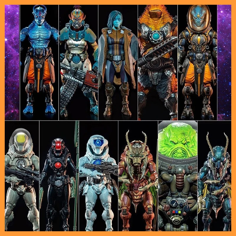 V sklade Cosmic Legion štyria jazdci Clw1 7-palcový anime akcia Postava MoveLable Zhromaždenie strážca a väzňa Tiger Four Hand Model
