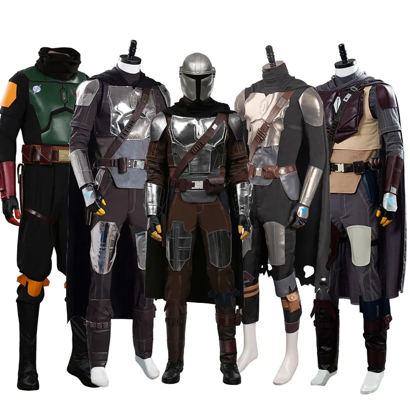 V sklade din cosplay djarin kostým plášťový oblečenie maskovanie role hra halloween karneval oblek pre dospelých mužov Ženy
