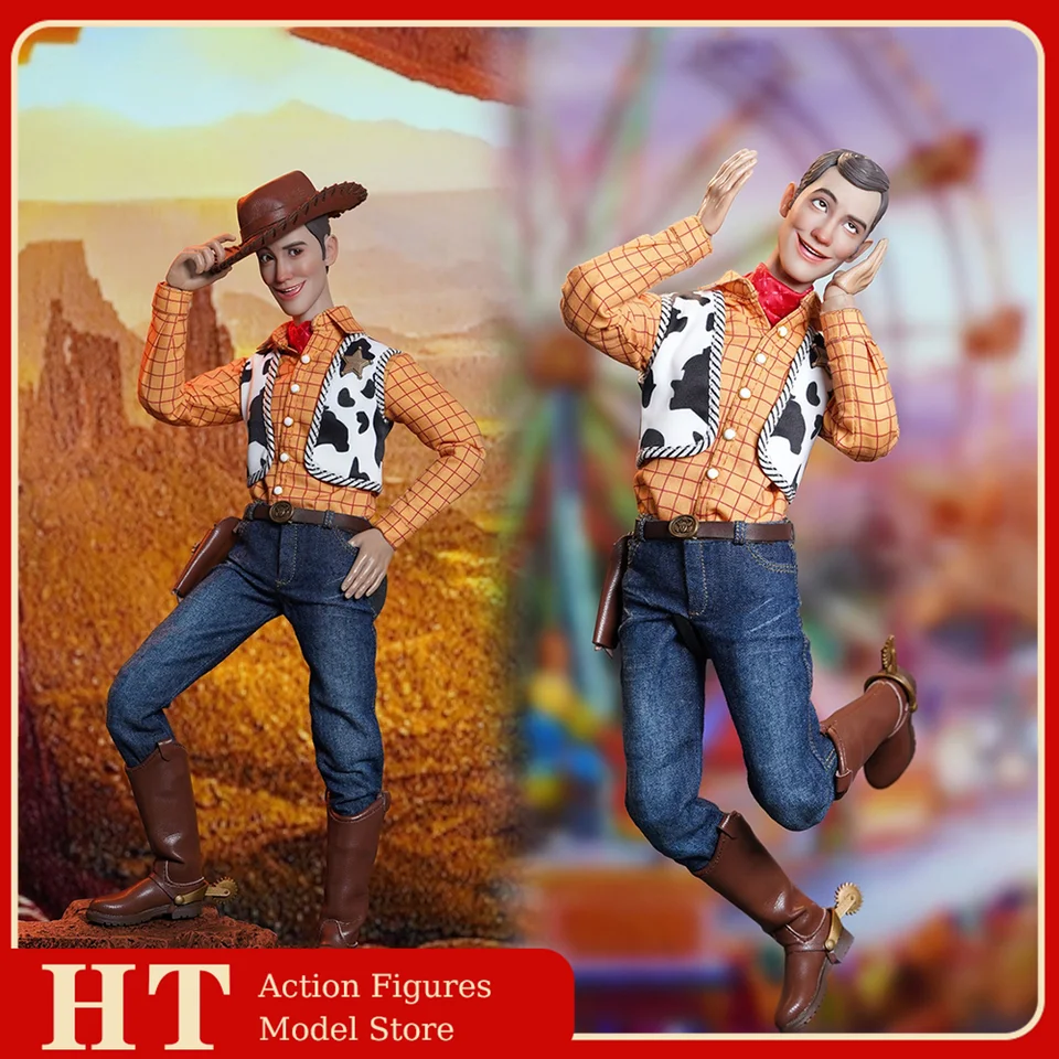 V sklade hračky P015 1/6 Scale Happy Cowboy Toy Story Woody Mužský vojak Plne set12in akčná figúrka Originálna zbierka