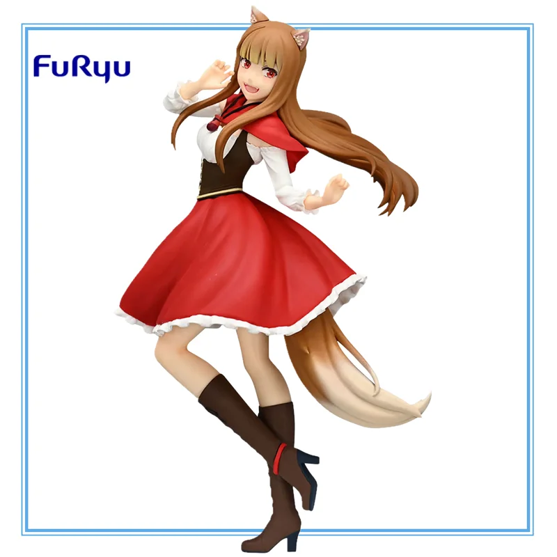 V sklade originálne originálne Furyu Spice a Wolf Series 21cm Holo Anime Action Figuring Model Doll PVC Sochy Hračky darček
