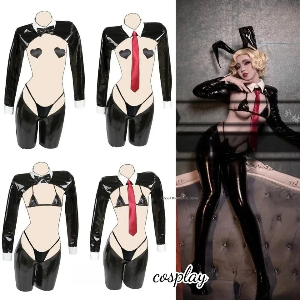 V sklade originálny dizajn kožená reverzná králik cosplay kostým Pu Bunny Girl Uniformy súpravy