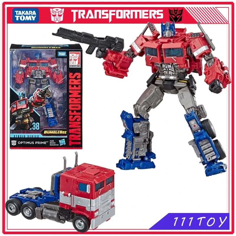 V sklade Takara Tomy Transformers Toy Studio Series SS38 Optimus Prime Anime Anime Figures Robot Toys Action Figure Darče
