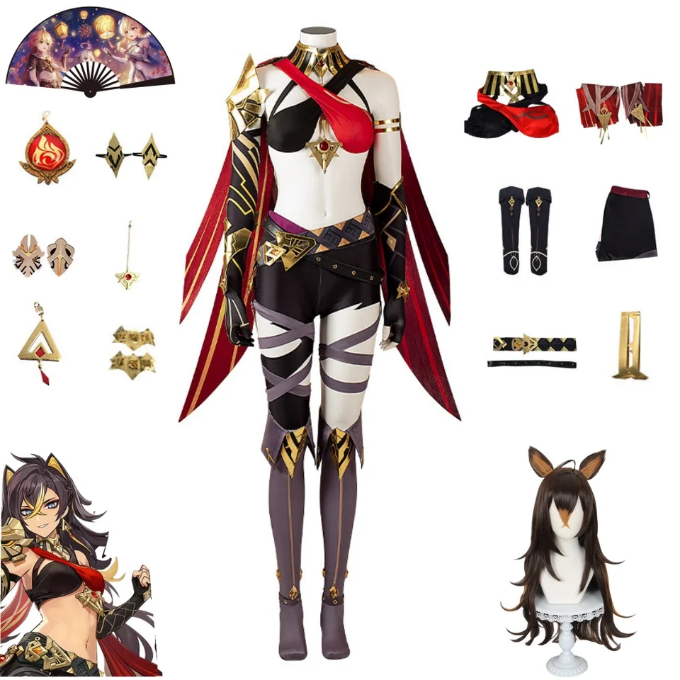 V skladoch Dehya Cosplay Game Genshin Impact Dehya Cosplay kostým Dokidoki-Sr Cosplay vianočné kostýmy Sumeru plus veľkosť