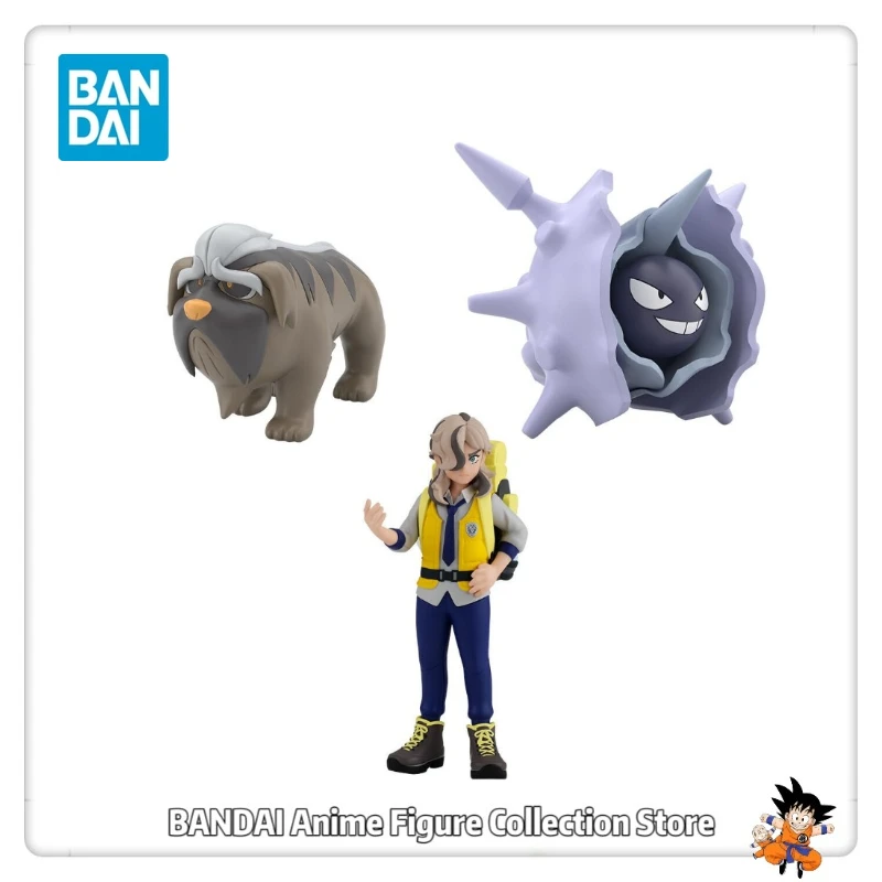 V Stock Bandai Namco Original Anime Pokemon Scale World Peper & Mafitiff & Parshen Anime Figures Toy Collection Model