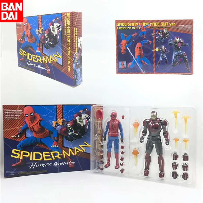 V Stock Bandai Original Shfiguarts Homecoming Spider-Man (Self Suit) scéna scéna Model Action figure Birthday darček