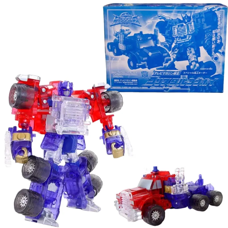 V zásobných transformátoroch Micron Legends Limited Transparent Optimus Prime Transformer Robot Model Hračky Hračky s dovolenkami Darček zbierka darčekov