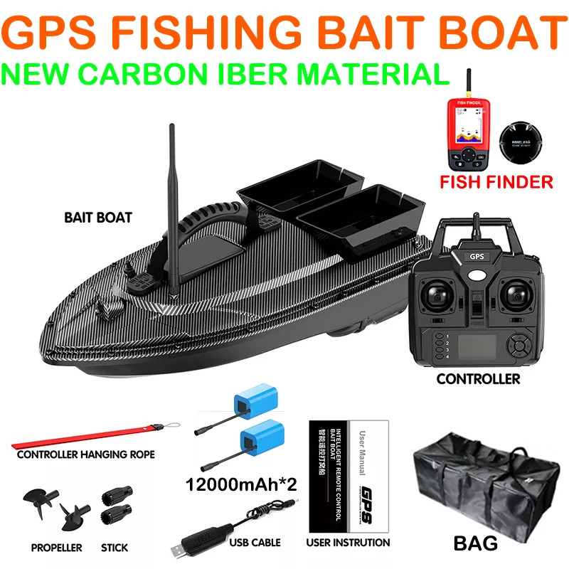 V070 Sonar RC návnada 500 m 40 Rybárske body Načítať 1,5 kg