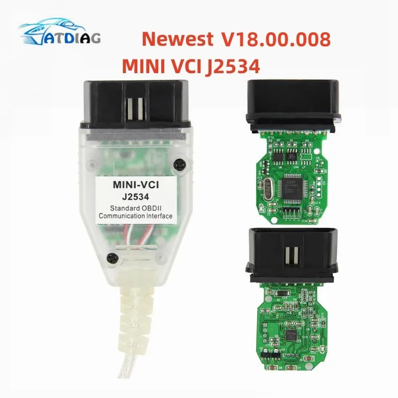 V18.00.008 MINI VCI pre Toyota TIS Techstream Mini VCI FTDI FT232RL Chip J2534 OBD2 Diagnostický kábel automobilu do 2022 rokov