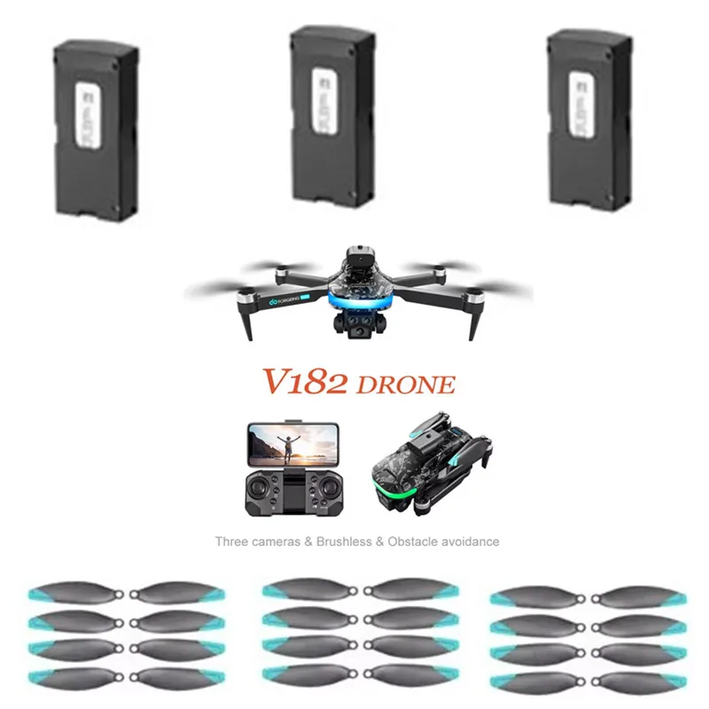 V182 PRO RC DRONE 3,7V 1800MAH batéria/vrtuľa V182 Dron Battery V182 Pro Drone Bades Blades V182 RC DRONE ČASTI V182 DRON