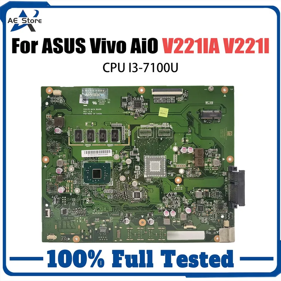 V221i HEASBOARDA pre základnú dosku pre laptop ANDE-ONE ASUS VIVO AIO V221IA s procesorom I3-7100U CPU