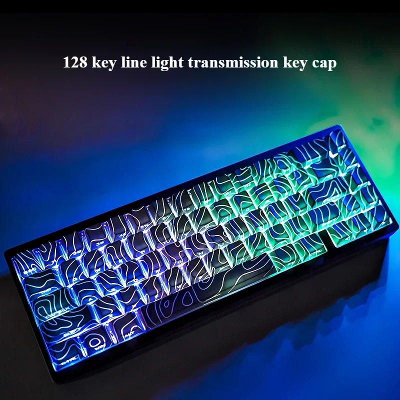 V3 LINE TRANSCUENT STRAČNÉ RYTLIVÉ ČIRY KEYCAPS PBT 130 KLYY Personalizované na 60/64/84/98/108 Mechanické klávesnice MX prepínač