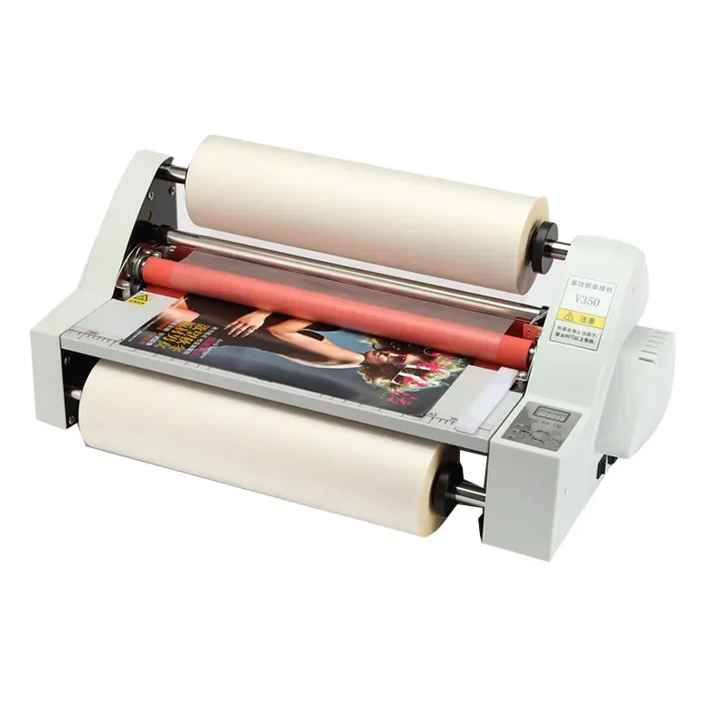V350 Automatický laminovací stroj, plastový stroj 220V Horúce a studené laminácie duálne laminát horúcich valčekov