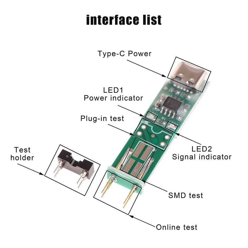 V5.0 OptOcoupler Test Test Instrument Online Detection Tools Tools pre elektronickú opravu Špeciálny 4 -kolíkový optocoupler Test Test DPS