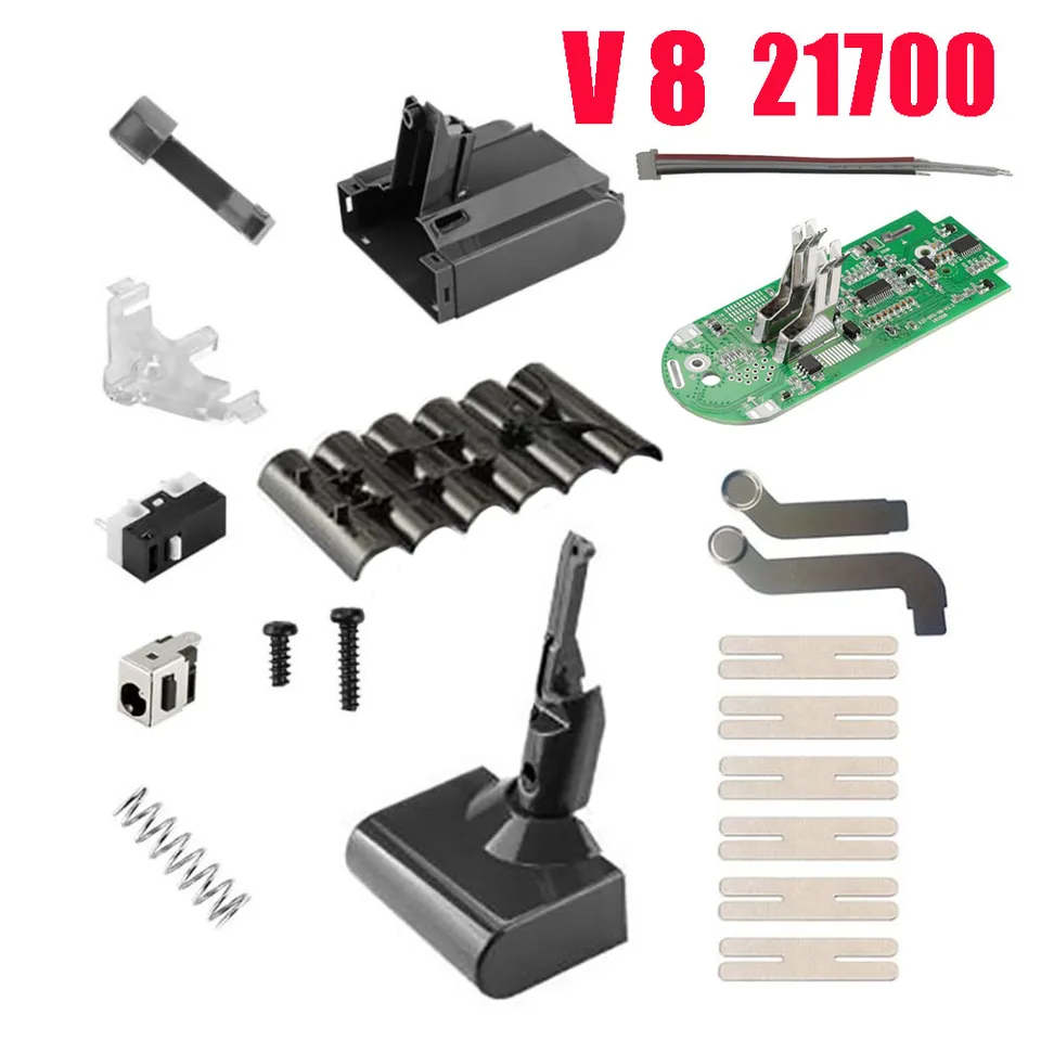 V8 batéria 21700 Plastové puzdro na nabíjanie obvodov PCB pre Dyson 21,6V Absolútne zviera Exkluzívne vysávač