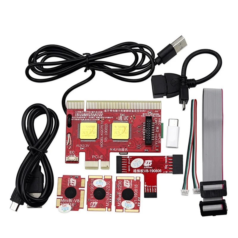 V8 Multifunkčný notebook a stolný počítač Univerzálny post diagnostický testovacia karta Podpora ladenia PCI, PCI-E, LPC, MINI, MSATA