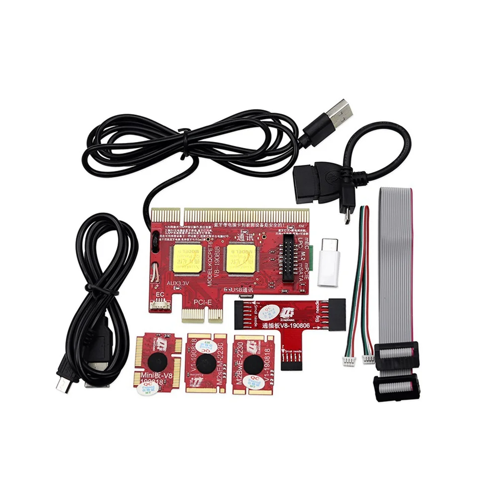 V8 Multifunkčný notebook a stolný počítač Univerzálny post diagnostický testovacia karta Podpora ladenia PCI, PCI-E, LPC, MINI, MSATA