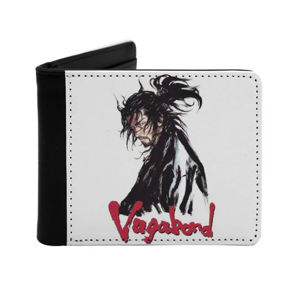 Vagabond peňaženka pre mužov PU kožené peniaze kabelka kreditná karta Darčeky vagabond anime manga japonský šermiar japonský umenie