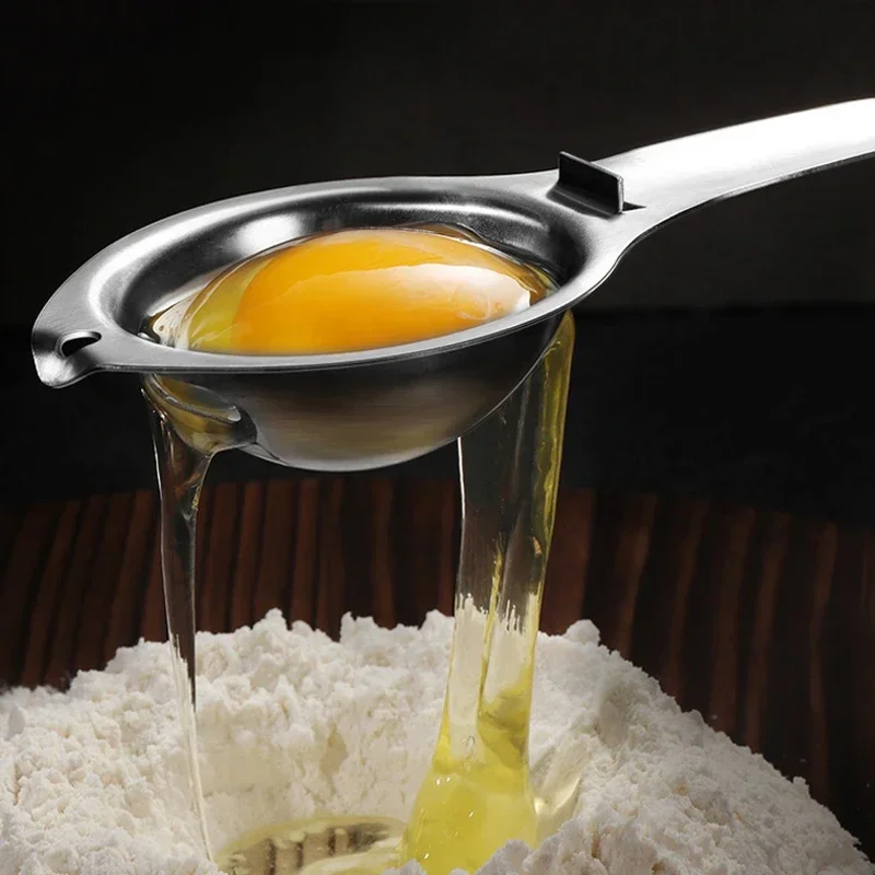 Vaječný oddeľovač vaječný žĺtkový oddeľovač z nehrdzavejúcej ocele vajíčok biely žĺtkový filter sito pečenie Cooking náradie kuchynské príslušenstvo