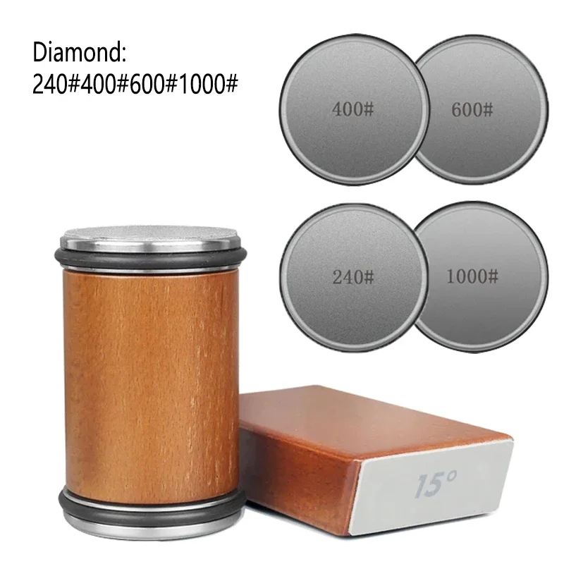 Valcový nôž naostrenie Diamond naostrený kameň Whetstone s 15 ° 20 ° Nástroje na orezáčanie kuchyne na brúsenie