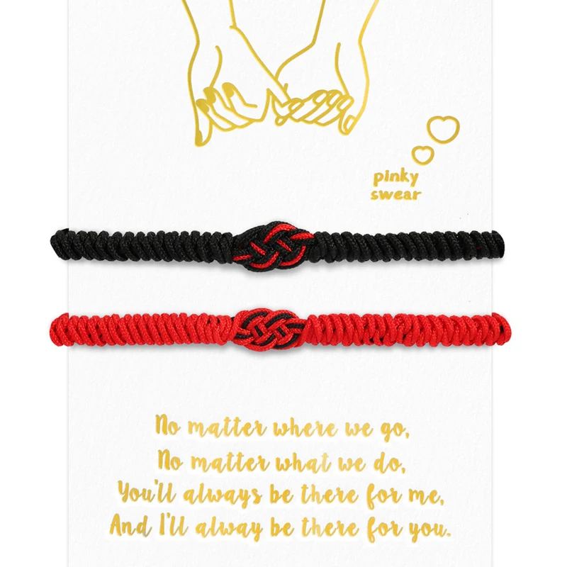 Valentines Day Gifts pre neho páry darčeky pre priateľa a priateľku Červený reťazec osudu na dlhé vzdialenosti Náramky