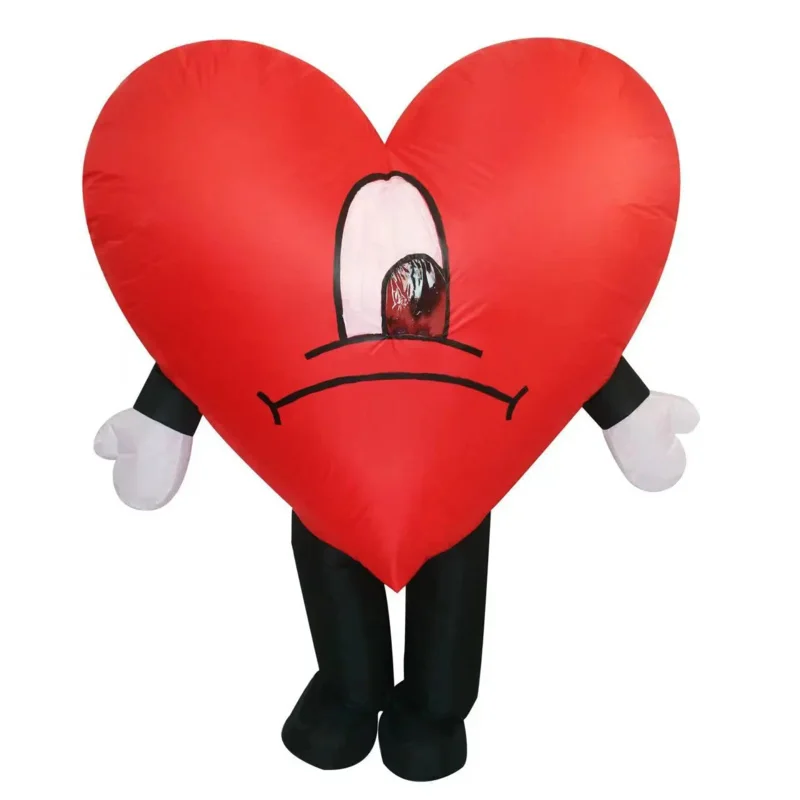 Valentín Red Love Heart RePS Performance nafukovacie milostné kostýmy atmosféra pódium predstavenie narodeniny svadobný darček